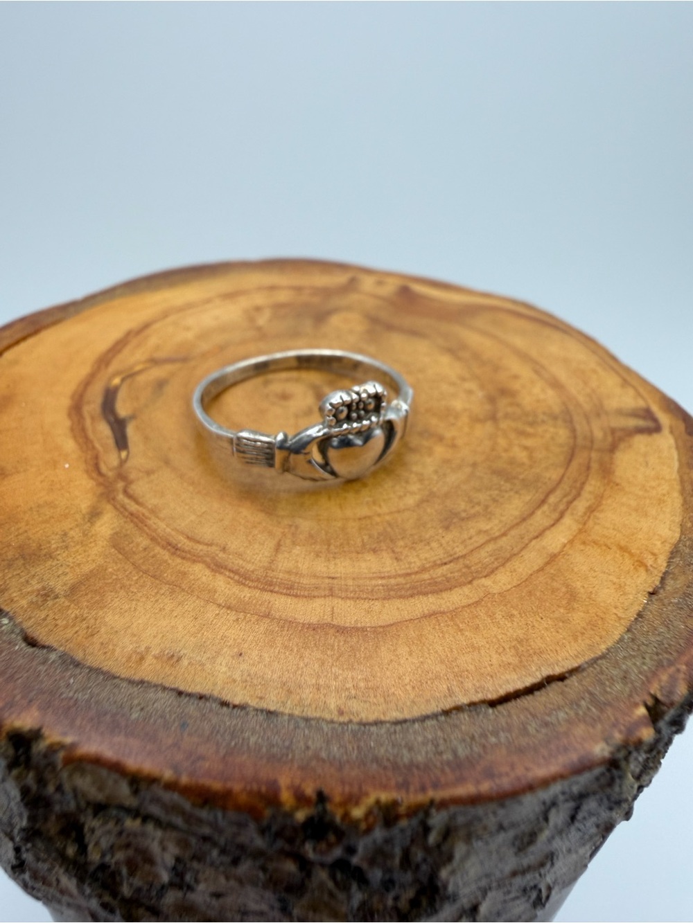 Sterling Silver Claddagh Ring - Size 7.75 - 1.98g